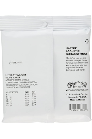 MARTIN & CO Akustik Gitar Teli (10-47) M170 Extra Lıght