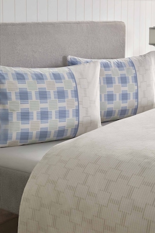 Tartan Tissue Çift Kişilik Pike Takımı Desenli