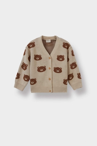 Defacto Erkek Bebek Ayıcık Desenli Düğmeli Hırka F2378a525wnbn300 Kahve