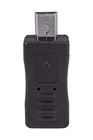 Yaozixa Micro Usb Erkekden Mini Usb Dişi Adaptörü - Veri Transferi Ve Şarj Fonksiyonu, Usb 2.0 Hızlı Aktarım, Siyah, Taşınabilir Dönüştürücü