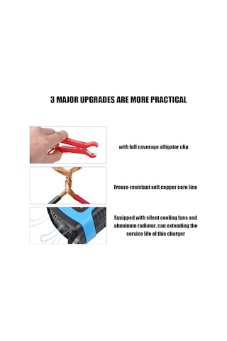 Symbee 12v 6a Akıllı Akü Şarj Cihazı, Otomobil Motosiklet Lityum Akü Tamiri, Aşırı Şarj Ve Kısa Devre Korumalı, Mavi, Amerikan Standartı