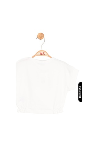 Nk Kids Xo Kids Dijital Baskılı Kısa Kollu Lastik Kollu Kız Çocuk Tışört 4-8 Yaş 36524 Sarı