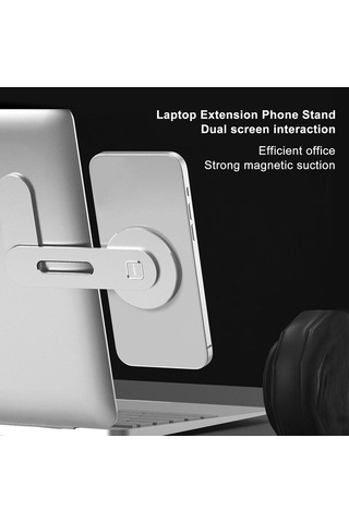 Novahub Taşınabilir Çift Ekran Destekli Stand: Manyetik, Laptop Ve Telefon İçin Ayarlanabilir