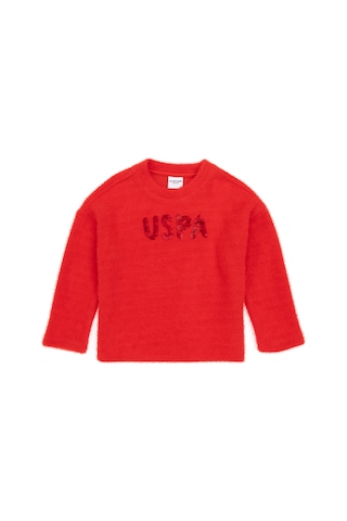 U.s. Polo Assn. Kız Çocuk Kırmızı Sweatshirt 50317981-vr030 Kırmızı