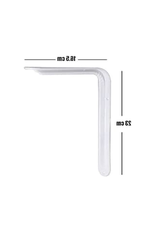 Beyaz L Demir Raf Altı Ayak - 16.5 X 23 Cm, 2 Adet -