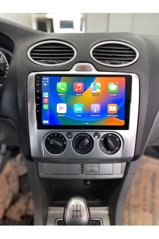 Ford Focus 2 Analog Ac 2005-11 9 Gri Uyumlu Androıd Multimedya Gerçek 2/32 Kablosuz Carplay Geri Görüş Kameralı 9"