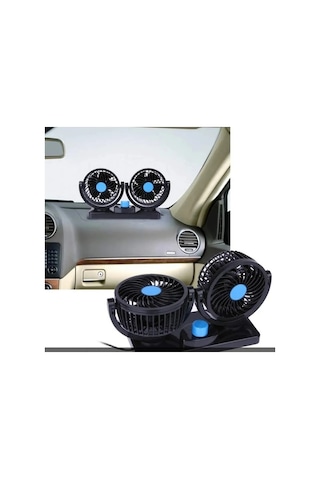 Besthome1 Replax 12 Volt Araç Içi Torpido Üstü Çift Fanlı Oto Vantilatör 36