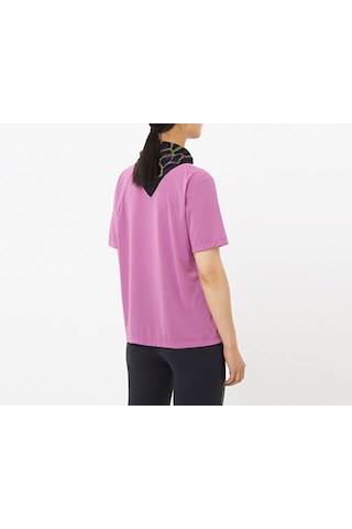 Salomon Shakeout Core Ss Tee W Kadın Koşu Tişörtü Lc2776200 Pembe
