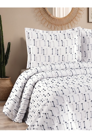 Luna 3 Parça Çift Kişilik Pike Takımı Lacivert 230 X 240 Cm Lacivert