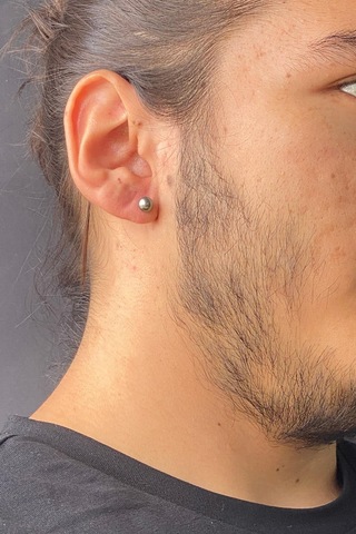 6,5 Mm Doğal İnci Erkek Küpe Gold