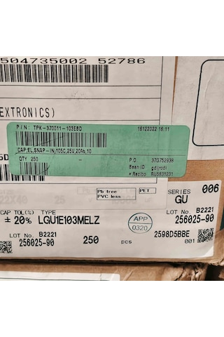 Lgu1e103melz 10000mf 25v 6 Adet