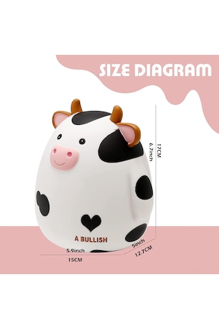 H&w İnek Domuz Kumbara, Çocuklar İçin Kırılmaz Madeni Para Kutusu, Erkekler Ve Kızlar İçin Sevimli Hayvan Para Bankası, Para Tasarruf Kutuları Beyaz