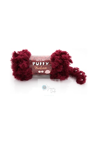 1 Adet Puffy Furlove 107 Elle Örülen Sevgililer Günü Kalpli Yastık Bebek Battaniyesi Örgü Ipi