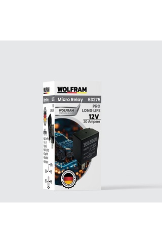Röle Çift Platinli Siyah 5 Uçlu Mikro Yeni Model Pro - Wolfram 63275