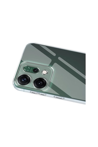 Oppo Reno 14 Kılıf Lüx Şeffaf Silikon - Şeffaf Evimdeyokyok
