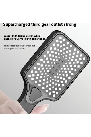 Fastbuy Challenger Siyah 5 Adet Yüksek Basınçlı Duş Seti: 3 Yönlü Su Değiştirici, Yağmur Ve El Duşu Siyah