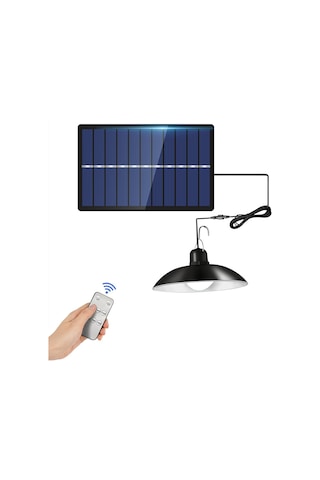 Sones Ip65 Su Geçirmez Dış Mekan Güneş Enerjili Led Ampul Avize İç Mekan Işıkları, Özellikler: Uzaktan Kumandalı Tek Beyaz Işık