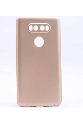 LG Uyumlu V20 Kılıf Zore Premier Silikon Kapak Gold