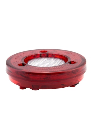 Ahmet Otomotiv Yuvarlak Otobüs-minibüs Stop Lambası 19 Led 12/24v Kırmızı/beyaz Uyumlu