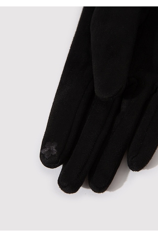 Mavi - Siyah Suni Süet Eldiven 1912770-900 Siyah