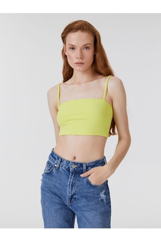 Loft Crop Kadın Atlet Green Sheen