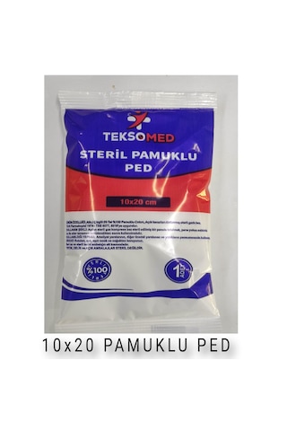 Teksomed 10x20 Steril Pamuklu Ped 25 Adet