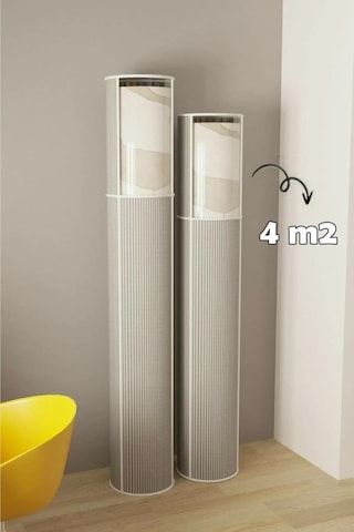Pencereli Halı Hurcu Gri Çizgili Fermuarlı Toz Geçirmez Organizer Hurç, Büyük Kapasiteli Saklama Torbası 1 Adet 4m² 38x170 Cm Diğer