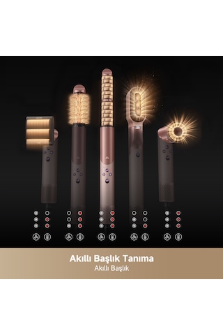 MOVA Master 10 Çok Yönlü Saç Şekillendirici, Coanda Hava Akışı, Akıllı Başlık Tanıma