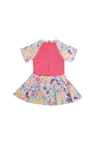 Uv Korumalı Kısa Kollu Şortlu Elbise Mayo Kız Çocuk Yüzücü Mayo 5227 Beyaz Beyaz01 Beyaz