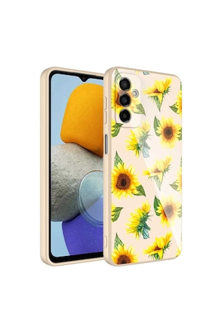 Samsung Uyumlu Galaxy M23 Kılıf Kamera Korumalı Desenli Sert Silikon Zore Epoksi Kapak NO2