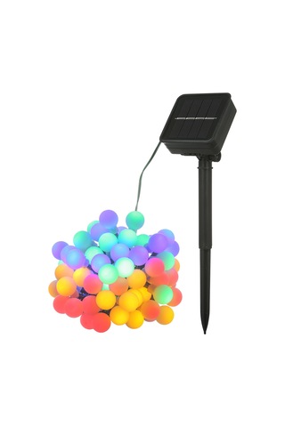Jeemson Güneş Enerjili Renkli Top Lambalar Zinciri - 8 Mod, Ip44 Su Geçirmez, 8m 60 Led Çok Renkli