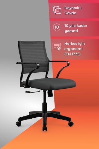 Ergolife Sit Air 24/7 M4-280k - Yükseklik Ayarlı, Fileli, Siyah, Toplantı, Ofis, Bilgisayar Sandalyesi - 6a0.60.1.222 Ergolife Sit Air 24/7 M4-280k - Yükseklik Ayarlı, Fileli, Siyah, Toplantı, Ofis, Bilgisayar Sandalyesi - 6a0.60.1.222