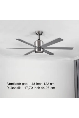 Rubenis RBT486 Slv Glob Tavan Vantilatörü Rubenis RBT486 Slv Glob Tavan Vantilatörü