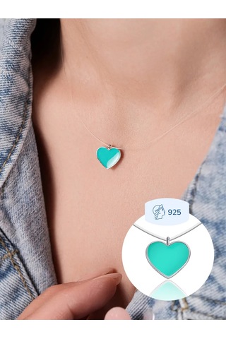 Lucente Balıkçılık İpi Kolye Kalp 925 Ayar Gümüş 387668433 Gümüş