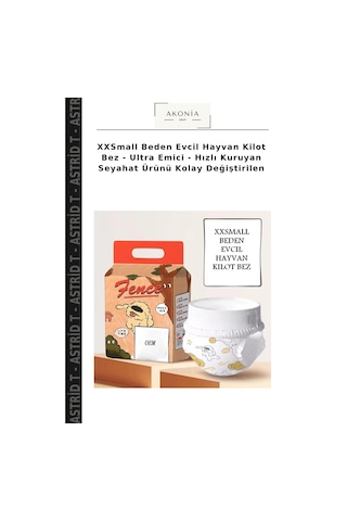 Xxsmall Beden Evcil Hayvan Kilot Bez - Ultra Emici - Hızlı Kuruyan Seyahat Ürünü Kolay Değiştirilen