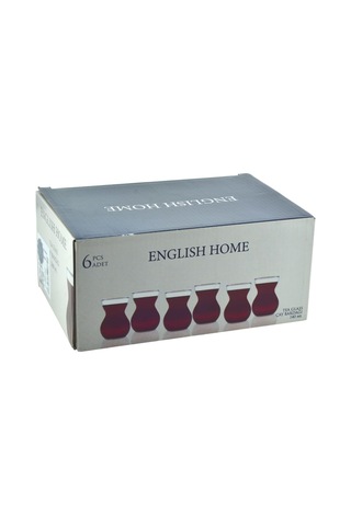 English Home Etnik Cam 6'li Çay Bardağı 140 Ml Çok Renkli