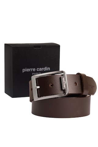Pierre Cardin Deri Erkek Kemer En 4cm Pc4100 Kahverengi