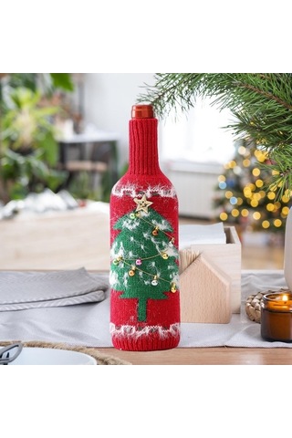 Pazly Yılbaşı Suntek Şişesi Şarap Noel-ağacı Kapağı, El Cl