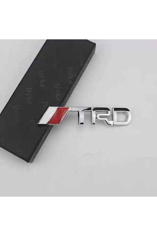 Toyota Trd Yazısı Çamurluk Bagaj Yazı Gümüş Renk Metal 3d Kaliteli Toyota Trd Emblem Fender Trunk Silver Metal 3d High Quality Trdgumusduz123