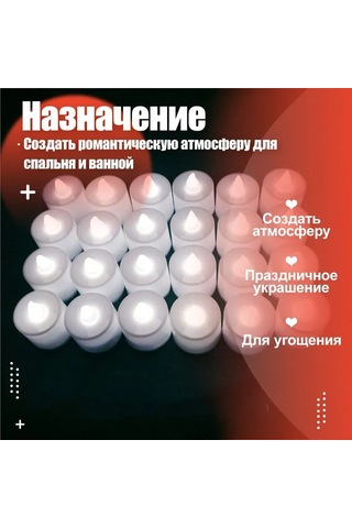 Lemestar 24 Adet Led Mum Seti - 12 Saat Pil Ömrü, Yavaş Kararan Beyaz Işık, Çocuk Ve Evcil Hayvanlar İçin Güvenli