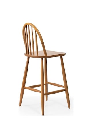 Rustica Ahşap Bar Sandalyesi Natural