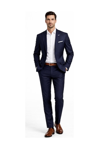 Suitmen Erkek Silim Çift Yırtmaçlı Takım Elbise Bgl-st05568 Lacivert