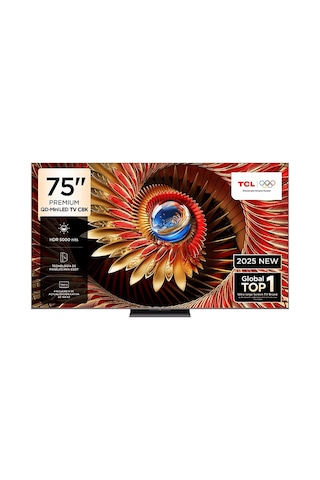 Tcl 75C8K 75" 189 Ekran Uydu Alıcılı Smart 4K QD-Mini Led Google Tv