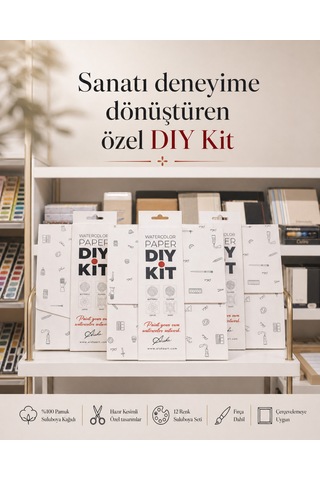 Aishaart Dıy Kit 4 Desenli Suluboya Sanat Seti