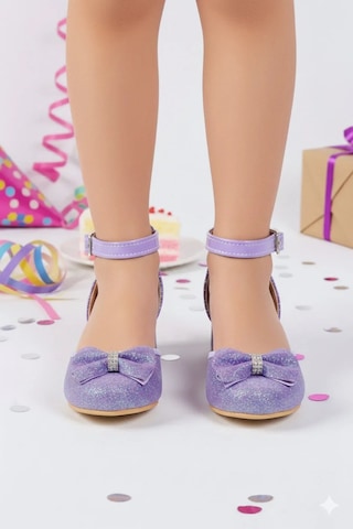 Nese Shoes Kız Çocuk Fiyonklu Prenses Topuklu Ayakkabı Mormor