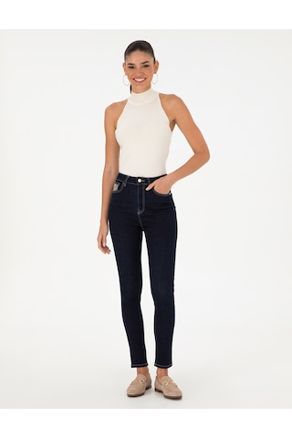Pierre Cardin Kadın Koyu İndigo Pantolon Jean 50291382-vr089 Koyu İndigo