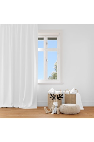 Lüx Saten Güneşlik Perde 1. Kalite 2 Renk Seçeneği Beyaz