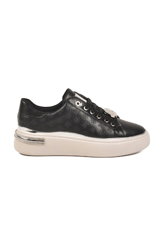 Ayakmod Siyah Bağcıklı Taş İşlemeli Hafif Kadın Sneaker 431156 Z Siyah