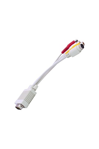 15 Cm. Vga Erkek To 3 Rca Dişi + S Video Dişi Dönüştürücü Kablo
