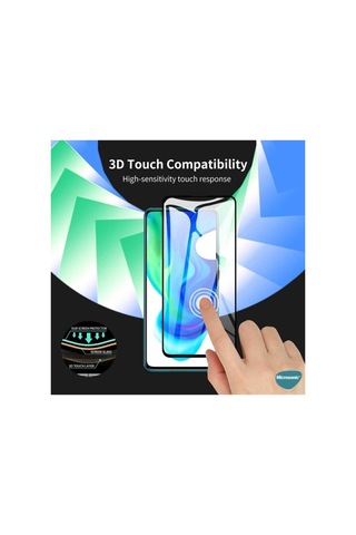 Xiaomi Poco F2 Pro Tam Kaplayan Temperli Cam Ekran Koruyucu Siyah